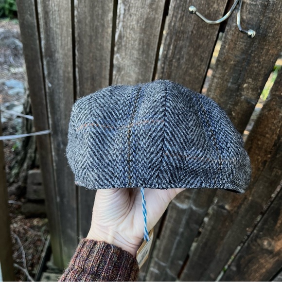 WoolOvers Men’s 100% Wool Bakers Boy Slate Grey Cap Hat NWT Sz M - Picture 5 of 16
